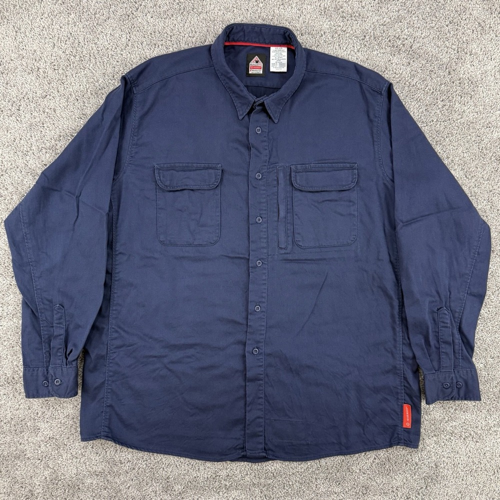 Bulwark FR Shirt Men's XXL IQ Series Westex G2 Long Sleeve Button Up Workwear